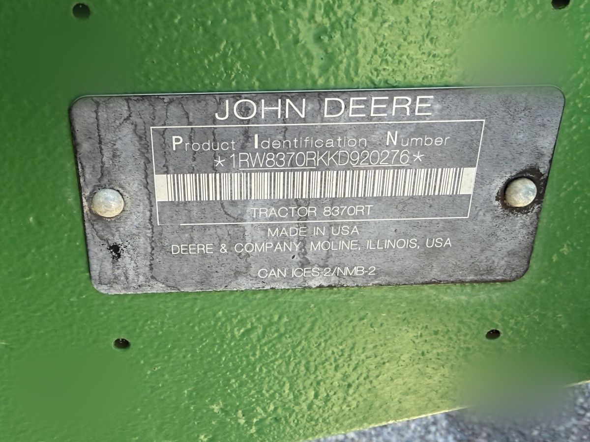Трактор John Deere 8370RT 2019 б/у из США — фото 46
